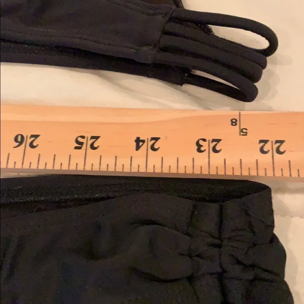 Xhilaration and Mossino Three Bikini Bottoms Two Black One Orange Girls Small